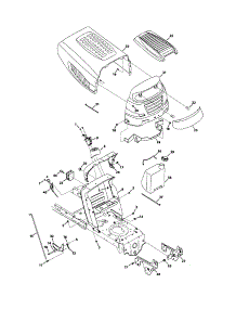 5 Style Hood parts for Mtd Front-Engine Lawn Tractor 13AC762F000 from AppliancePartsPros.com