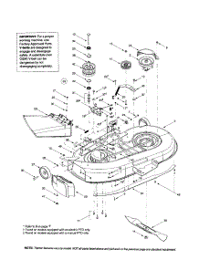 Deck / Chute / Blade parts for Mtd Front-Engine Lawn Tractor 13AF608G062 from AppliancePartsPros.com