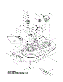 Deck parts for Mtd Front-Engine Lawn Tractor 13AF608G062 from AppliancePartsPros.com