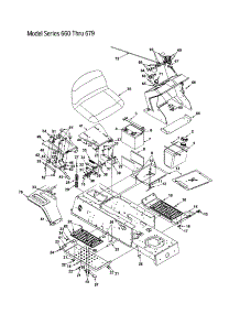 Seat / Frame parts for Mtd Front-Engine Lawn Tractor 13AF675G062 from AppliancePartsPros.com