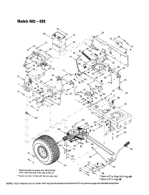 Lift Handle / Lift Shaft / Frame parts for Mtd Front-Engine Lawn Tractor 13AG683G163 from AppliancePartsPros.com