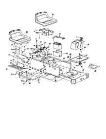 Frame / Seat / Fuel Tank parts for Mtd Front-Engine Lawn Tractor 13AH665F020 from AppliancePartsPros.com