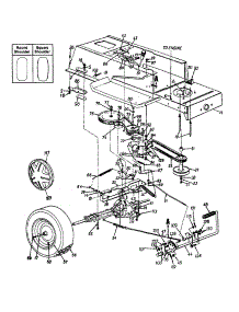 Wheel, Rear / Pedal / Drive / Lower Frame parts for Mtd Front-Engine Lawn Tractor 13AH665F020 from AppliancePartsPros.com