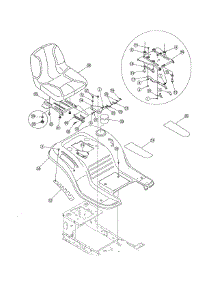 Seat / Fender parts for Mtd Front-Engine Lawn Tractor 13AH762F752 from AppliancePartsPros.com