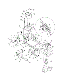 Battery / Frame parts for Mtd Front-Engine Lawn Tractor 13AH762F752 from AppliancePartsPros.com