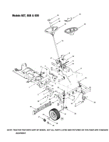 Steering / Rim / Wheel parts for Mtd Front-Engine Lawn Tractor 13AI608H062 from AppliancePartsPros.com