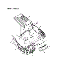 Hood / Grille - Series 678 parts for Mtd Front-Engine Lawn Tractor 13AI675H062 from AppliancePartsPros.com