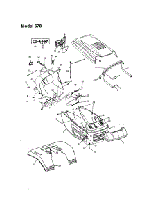 Hood / Grille - 678 parts for Mtd Front-Engine Lawn Tractor 13AI675H062 from AppliancePartsPros.com