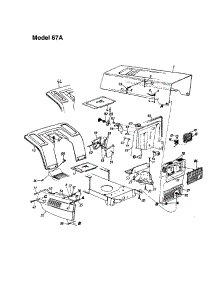 Hood / Grille - 67A parts for Mtd Front-Engine Lawn Tractor 13AI675H062 from AppliancePartsPros.com