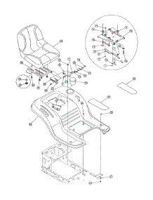 Seat parts for Mtd Front-Engine Lawn Tractor 13AJ771G713 from AppliancePartsPros.com