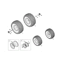 Wheels parts for Mtd Front-Engine Lawn Tractor 13AJA1ZS099 from AppliancePartsPros.com
