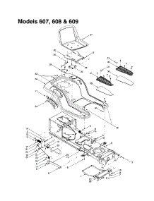 Seat And Fender parts for Mtd Front-Engine Lawn Tractor 13AK608G062 from AppliancePartsPros.com