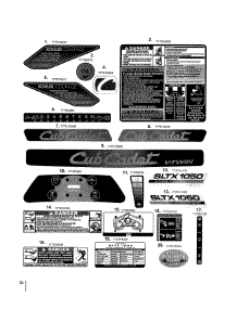 Decals parts for Cub Cadet Front-Engine Lawn Tractor 13AK92AK056 from AppliancePartsPros.com