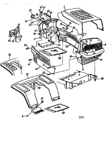 Grill And Fender parts for Mtd Front-Engine Lawn Tractor 13AL660 THRU 679F720 from AppliancePartsPros.com