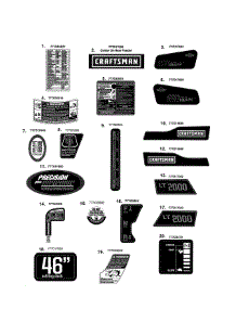 Decals parts for Mtd Front-Engine Lawn Tractor 13AL78ST099 from AppliancePartsPros.com