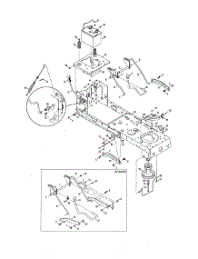 Frame & Pto Lift parts for Mtd Front-Engine Lawn Tractor 13AL795T057 from AppliancePartsPros.com