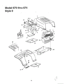 Style 0 / Hood parts for Mtd Front-Engine Lawn Tractor 13AM672G088 from AppliancePartsPros.com