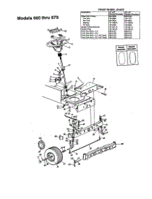 Steering parts for Mtd Front-Engine Lawn Tractor 13AM675G062 from AppliancePartsPros.com