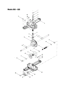 Upper And Lower Housing parts for Bolens Front-Engine Lawn Tractor 13AM683H163 from AppliancePartsPros.com