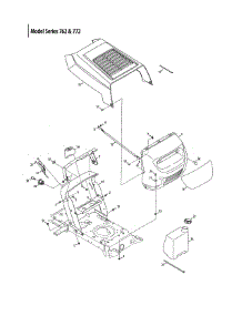 Bumper & Hood - Series 762 & 772 parts for Mtd Front-Engine Lawn Tractor 13AM762F052 from AppliancePartsPros.com