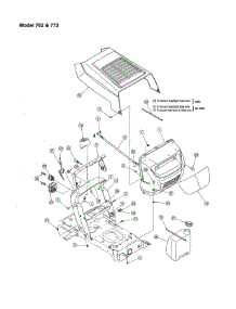 Bumper & Hood - Models 762, 772 parts for Mtd Front-Engine Lawn Tractor 13AM772F700 from AppliancePartsPros.com