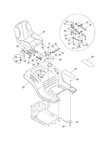 Seat / Fender parts for Mtd Front-Engine Lawn Tractor 13AN771G731 from AppliancePartsPros.com
