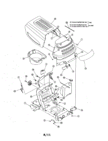 Hood & Grille parts for Yard-Man Front-Engine Lawn Tractor 13AN771G755 from AppliancePartsPros.com