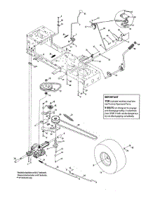 Transmission parts for Mtd Front-Engine Lawn Tractor 13AN772G029 from AppliancePartsPros.com