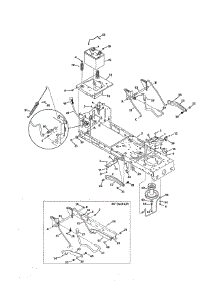 Frame & Pto Lift parts for Mtd Front-Engine Lawn Tractor 13AO771H055 from AppliancePartsPros.com