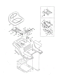 Seat & Fender parts for Mtd Front-Engine Lawn Tractor 13AO772G055 from AppliancePartsPros.com