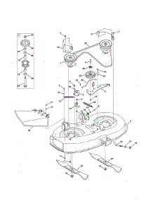 38" Deck parts for Mtd Front-Engine Lawn Tractor 13AO772S055 from AppliancePartsPros.com