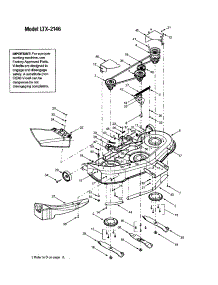 Deck Shell / Belt Cover - Ltx-2146 parts for Troy-Bilt Front-Engine Lawn Tractor 13AP609G063 from AppliancePartsPros.com