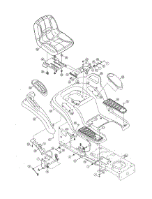 Seat & Fender parts for Mtd Front-Engine Lawn Tractor 13AP625K730 from AppliancePartsPros.com