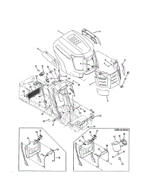 Hood / Dash parts for Cub Cadet Front-Engine Lawn Tractor 13AP91AP056 from AppliancePartsPros.com