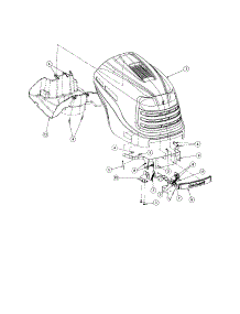 Hood And Grille parts for Cub Cadet Front-Engine Lawn Tractor 13AQ11CP712 from AppliancePartsPros.com