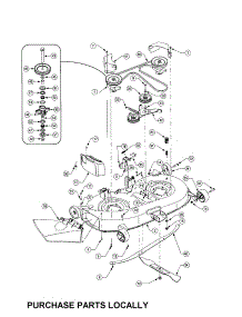42-Inch Mower Deck parts for Cub Cadet Front-Engine Lawn Tractor 13AQ11CP712 from AppliancePartsPros.com