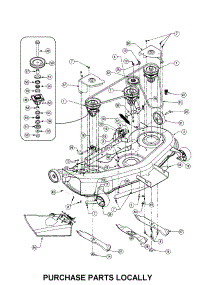 46-Inch Mower Deck parts for Cub Cadet Front-Engine Lawn Tractor 13AQ11CP712 from AppliancePartsPros.com