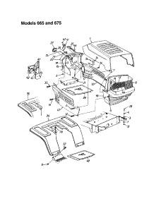 Hood - Models 665 And 675 parts for Mtd Front-Engine Lawn Tractor 13AQ675G062 from AppliancePartsPros.com