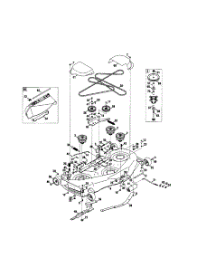 Deck parts for Mtd Front-Engine Lawn Tractor 13AR91PP099 from AppliancePartsPros.com