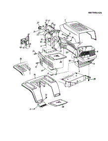 Hood / Grille - Style 5 parts for Mtd Front-Engine Lawn Tractor 13AS679G062 from AppliancePartsPros.com