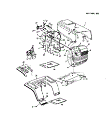Hood / Grille - Style 7 parts for Mtd Front-Engine Lawn Tractor 13AS679G062 from AppliancePartsPros.com