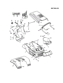 Hood / Grille - Style 8 parts for Mtd Front-Engine Lawn Tractor 13AS679G062 from AppliancePartsPros.com