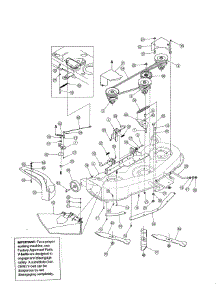 46" Deck parts for Yard-Man Front-Engine Lawn Tractor 13AT604H755 from AppliancePartsPros.com