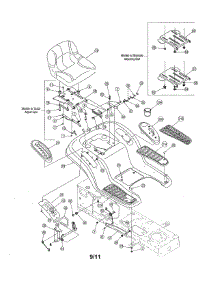 Seat & Fender parts for Mtd Front-Engine Lawn Tractor 13AT605G755 from AppliancePartsPros.com