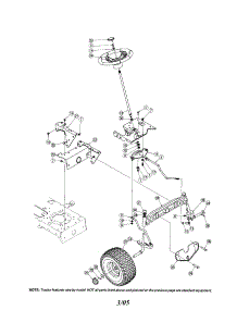 Steering Wheel / Pivot Bar parts for Troy-Bilt Front-Engine Lawn Tractor 13AT609G766 from AppliancePartsPros.com