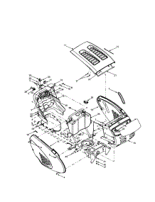 Hood / Side Panels parts for Troy-Bilt Front-Engine Lawn Tractor 13AT609H063 from AppliancePartsPros.com