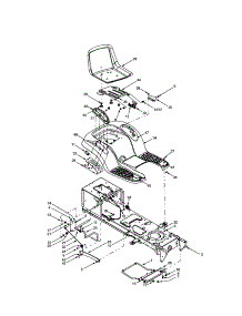 Seat / Fender parts for Troy-Bilt Front-Engine Lawn Tractor 13AT609H063 from AppliancePartsPros.com