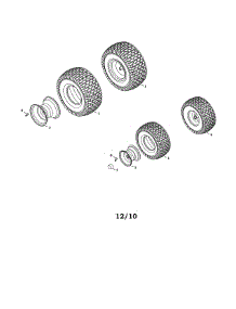 Front & Rear Wheel parts for Toro Front-Engine Lawn Tractor 13AT61RH044 from AppliancePartsPros.com