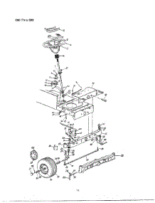 Steering Wheel / Frt. Wheel Chart parts for Mtd Front-Engine Lawn Tractor 13AU694H062 from AppliancePartsPros.com
