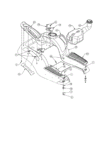 Fender / Fuel Tank parts for Cub Cadet Front-Engine Lawn Tractor 13AX11CH756 from AppliancePartsPros.com